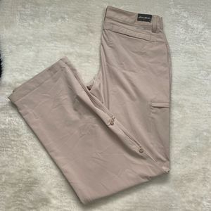 NWT Eddie Bauer Women's Adventurer Roll-Up Hiking Pants Size 10 Beige